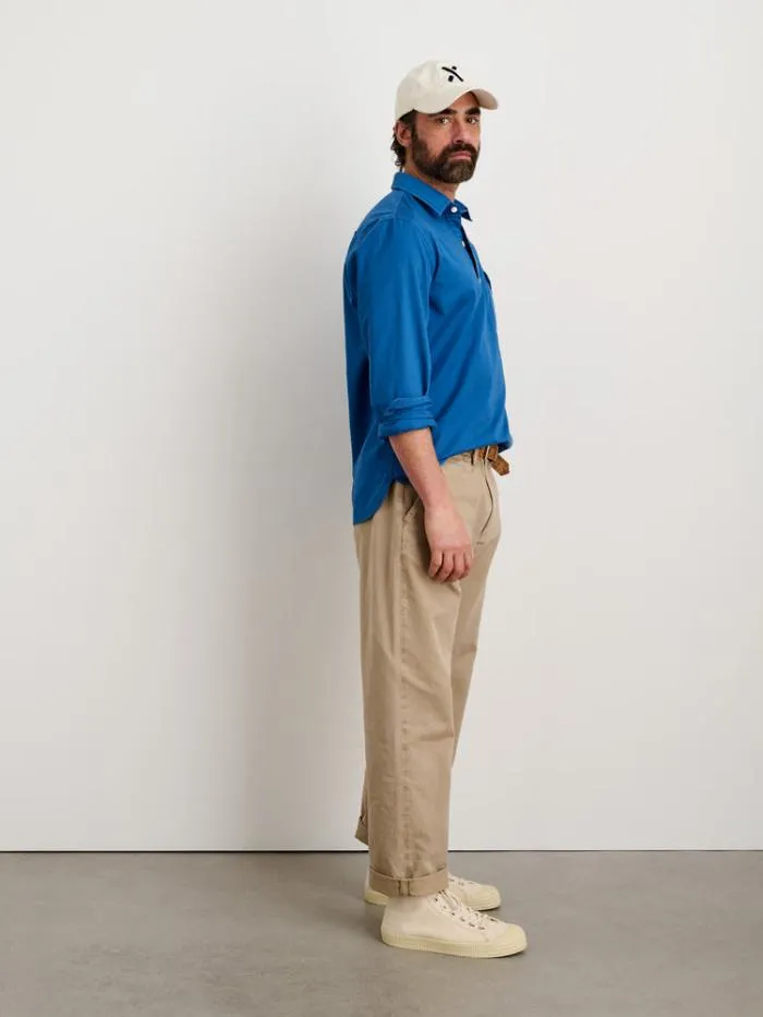Alex Mill Shirts Popover Shirt In Cotton Twill Washed Cobalt 8211 Men