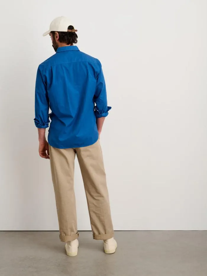 Alex Mill Shirts Popover Shirt In Cotton Twill Washed Cobalt 8211 Men