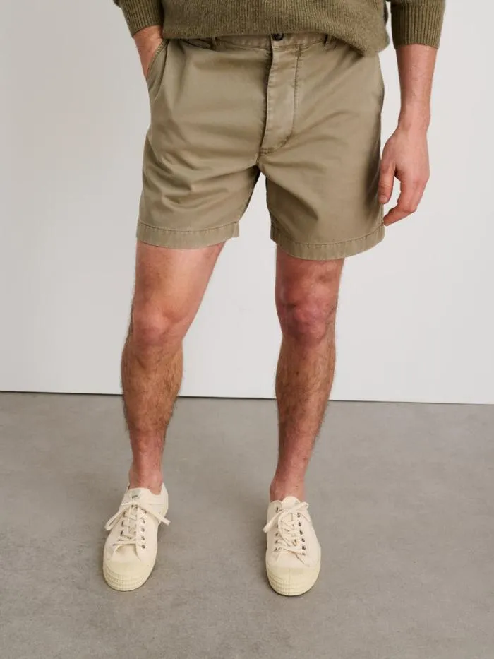 Alex Mill Shorts Flat Front Short In Vintage Washed Chino Vintage Olive 8211 Men