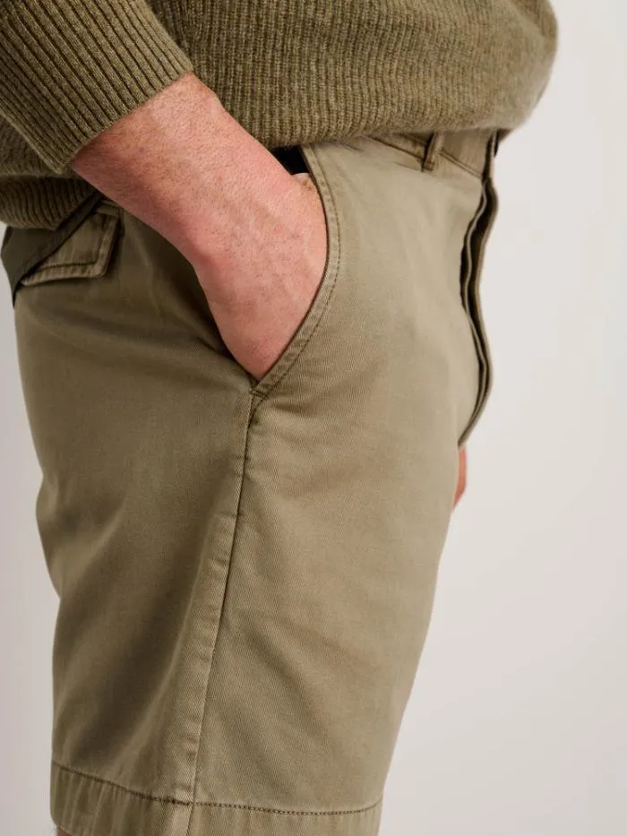 Alex Mill Shorts Flat Front Short In Vintage Washed Chino Vintage Olive 8211 Men