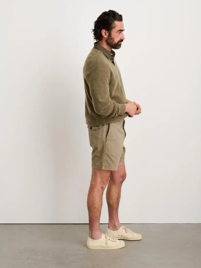 Alex Mill Shorts Flat Front Short In Vintage Washed Chino Vintage Olive 8211 Men