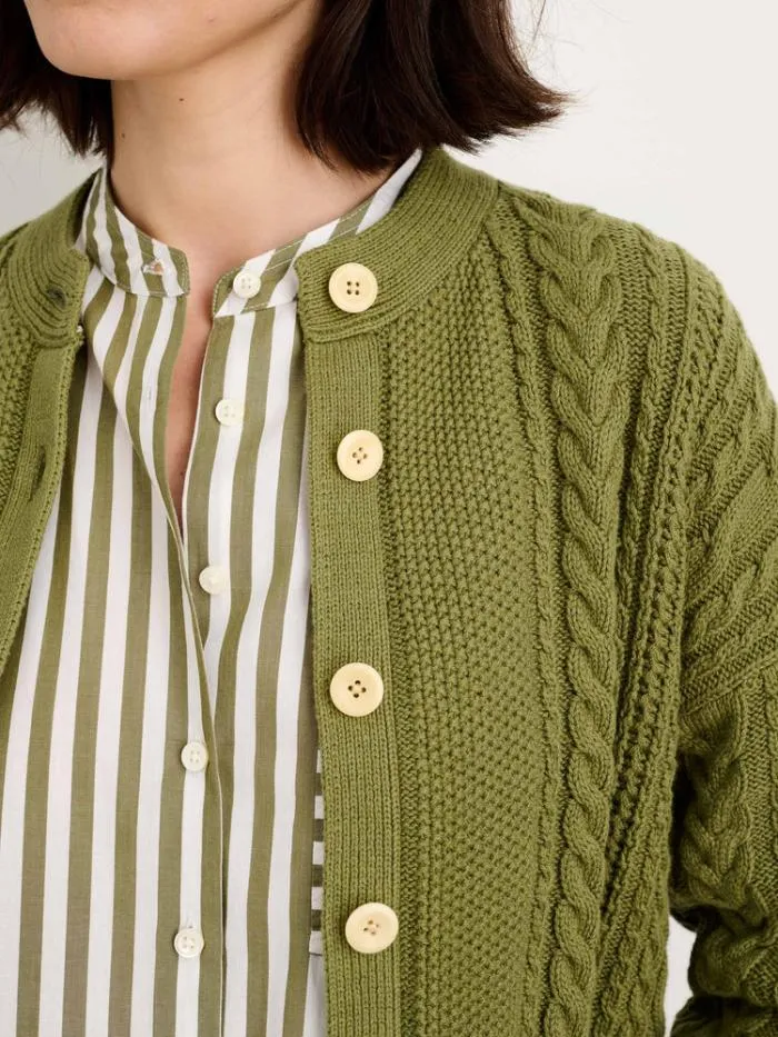 Alex Mill Sweaters Cable Knit Nico Chunky Cardigan Faded Grove 8211 Women