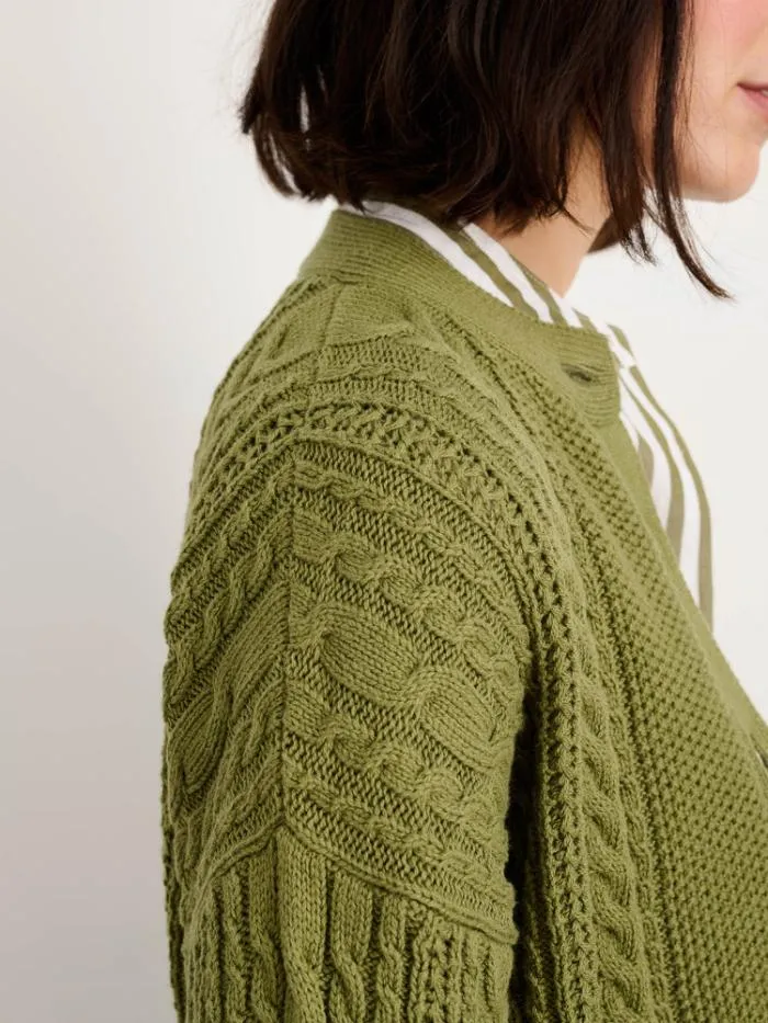 Alex Mill Sweaters Cable Knit Nico Chunky Cardigan Faded Grove 8211 Women