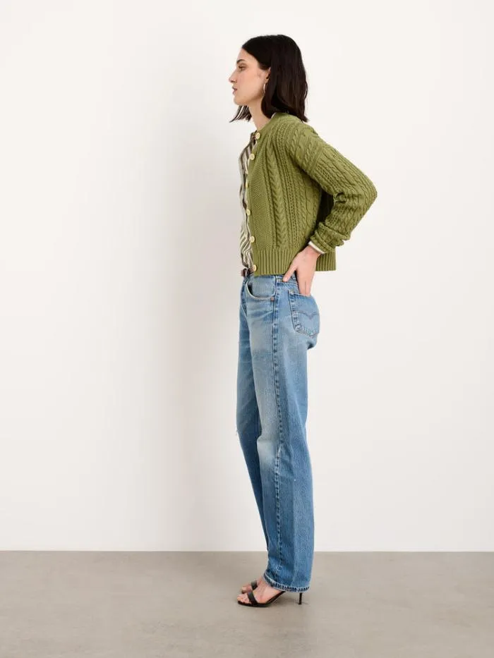 Alex Mill Sweaters Cable Knit Nico Chunky Cardigan Faded Grove 8211 Women