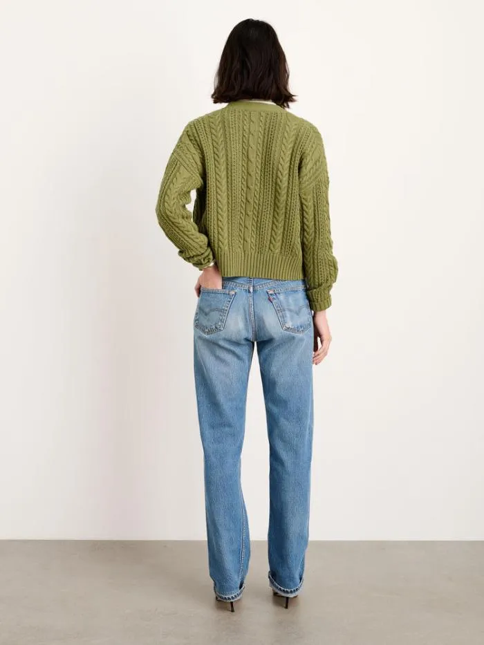 Alex Mill Sweaters Cable Knit Nico Chunky Cardigan Faded Grove 8211 Women