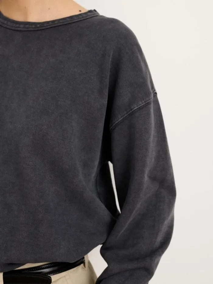 Alex Mill Sweaters Frankie Sweatshirt In Vintage Wash Washed Black 8211 Women