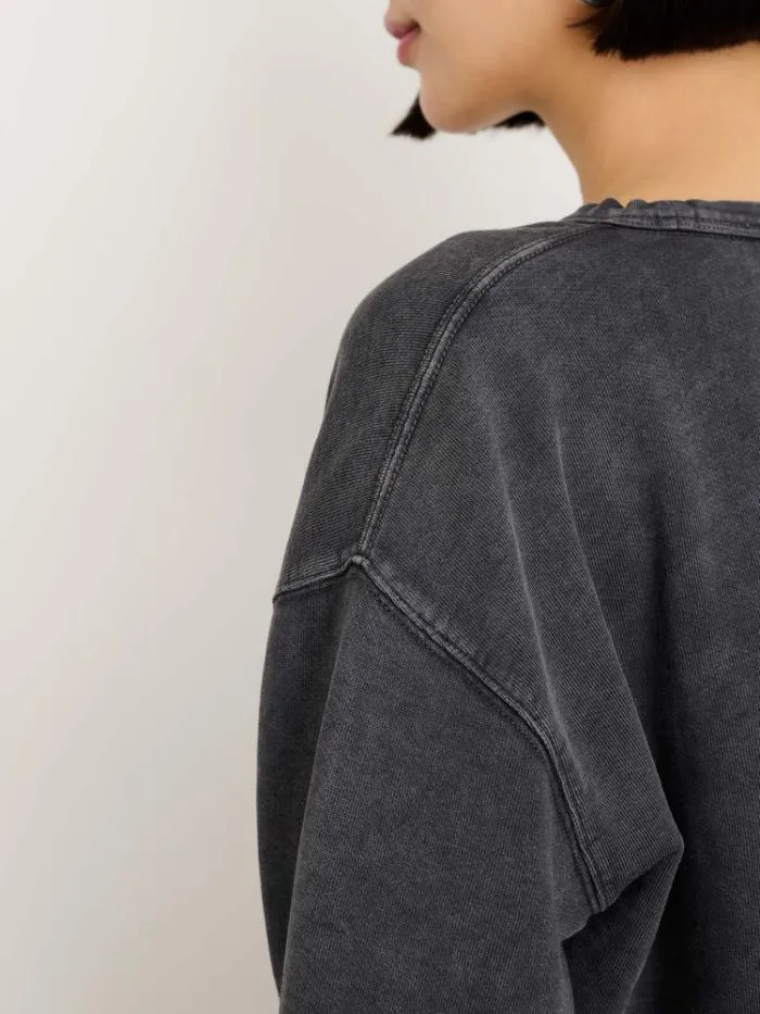 Alex Mill Sweaters Frankie Sweatshirt In Vintage Wash Washed Black 8211 Women
