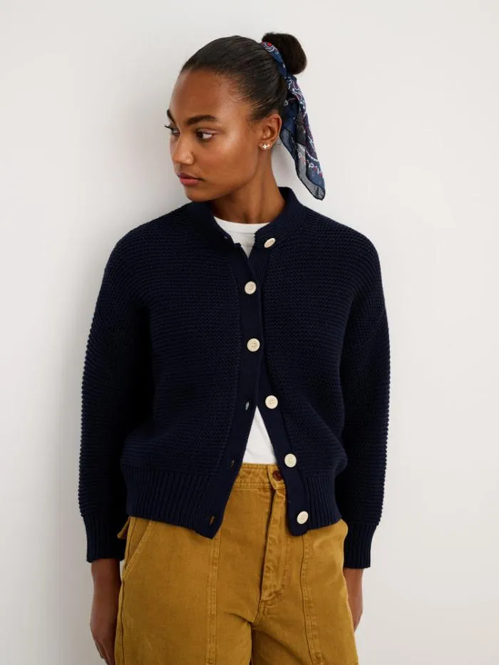 Alex Mill Sweaters Nico Cardigan In Cotton Dark Navy 8211 Women