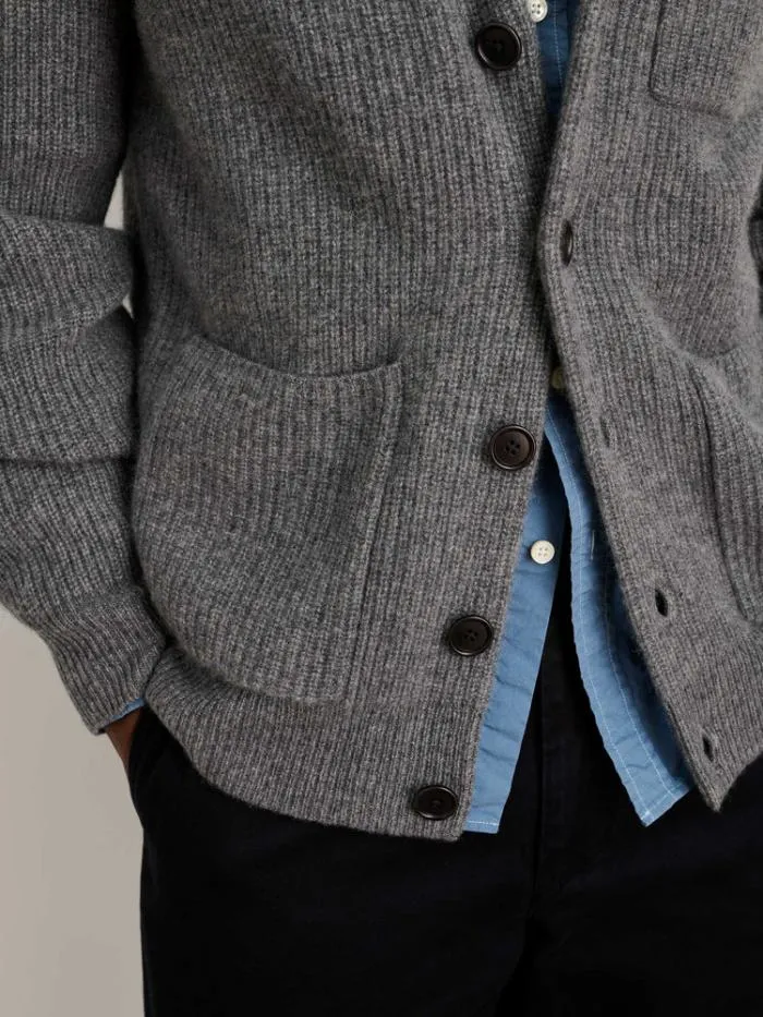 Alex Mill Sweaters Sweatshirts Mitchell Cardigan In Washed Cashmere Heather Pewter 8211 Men