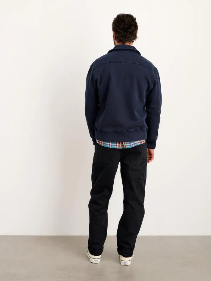 Alex Mill Sweaters Sweatshirts Som Half Zip Sweatshirt In Fleece Navy 8211 Men