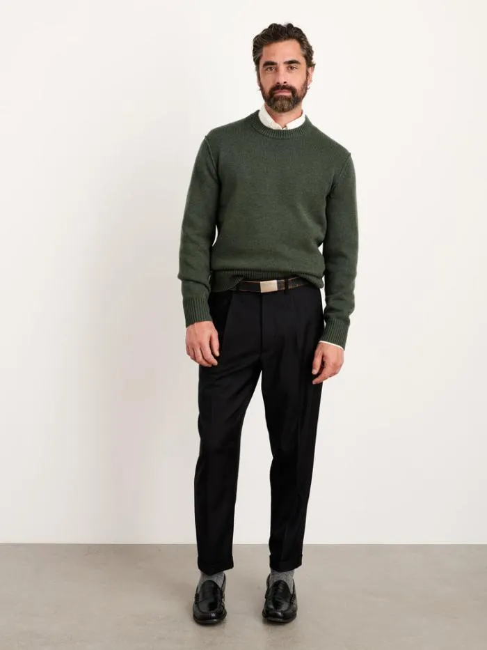 Alex Mill Sweaters Sweatshirts Weston Pullover In Wool Cotton Heather Forest 8211 Men
