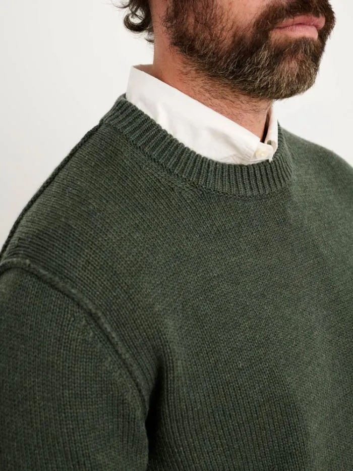 Alex Mill Sweaters Sweatshirts Weston Pullover In Wool Cotton Heather Forest 8211 Men