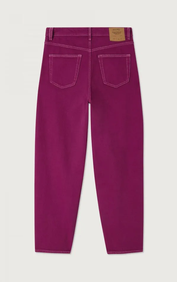 American Vintage Jeans Women Balloon Jeans Nyolow Overdyed Fuchsia American Vintage Jeans Women Balloon Jeans Nyolow Overdyed Fuchsia