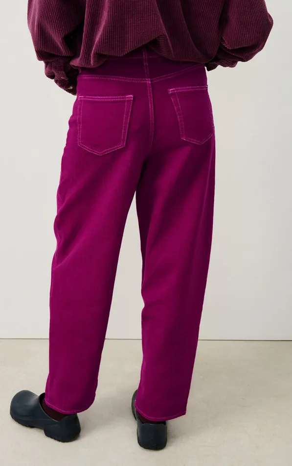 American Vintage Jeans Women Balloon Jeans Nyolow Overdyed Fuchsia American Vintage Jeans Women Balloon Jeans Nyolow Overdyed Fuchsia