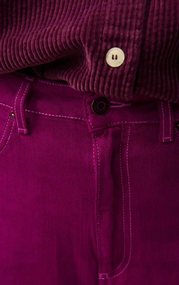 American Vintage Jeans Women Balloon Jeans Nyolow Overdyed Fuchsia American Vintage Jeans Women Balloon Jeans Nyolow Overdyed Fuchsia