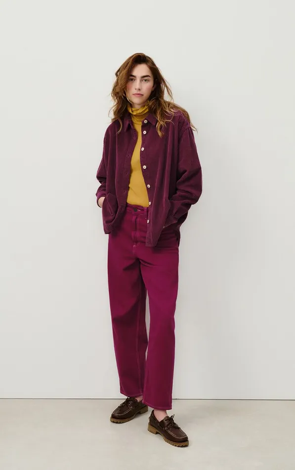 American Vintage Jeans Women Balloon Jeans Nyolow Overdyed Fuchsia American Vintage Jeans Women Balloon Jeans Nyolow Overdyed Fuchsia