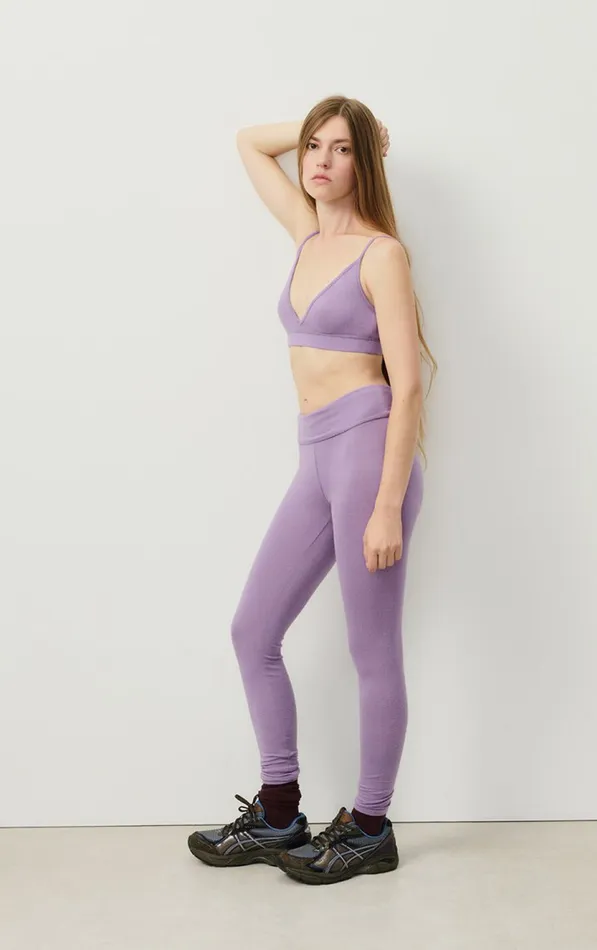 American Vintage Joggers and Leggings Women Leggings Ypawood Amethyst Melange American Vintage Joggers and Leggings Women Leggings Ypawood Amethyst Melange