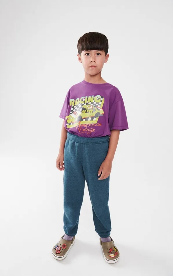 American Vintage Joggers Kids Joggers Doven Overdyed Aster