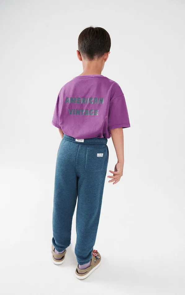 American Vintage Joggers Kids Joggers Doven Overdyed Aster American Vintage Joggers Kids Joggers Doven Overdyed Aster