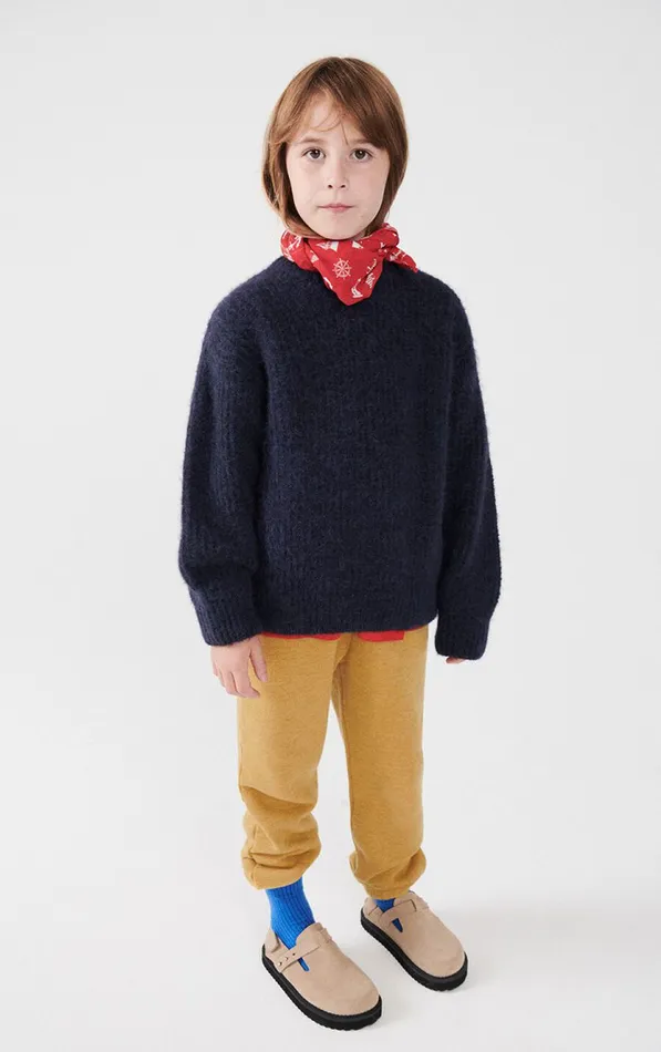 American Vintage Jumpers and Cardigans Kids Jumper East Melange Navy American Vintage Jumpers and Cardigans Kids Jumper East Melange Navy