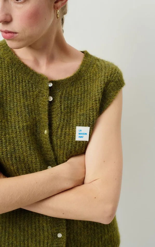 American Vintage Jumpers and Cardigans Women Cardigan East Melange Kiwi