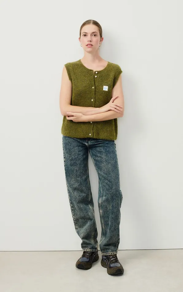 American Vintage Jumpers and Cardigans Women Cardigan East Melange Kiwi