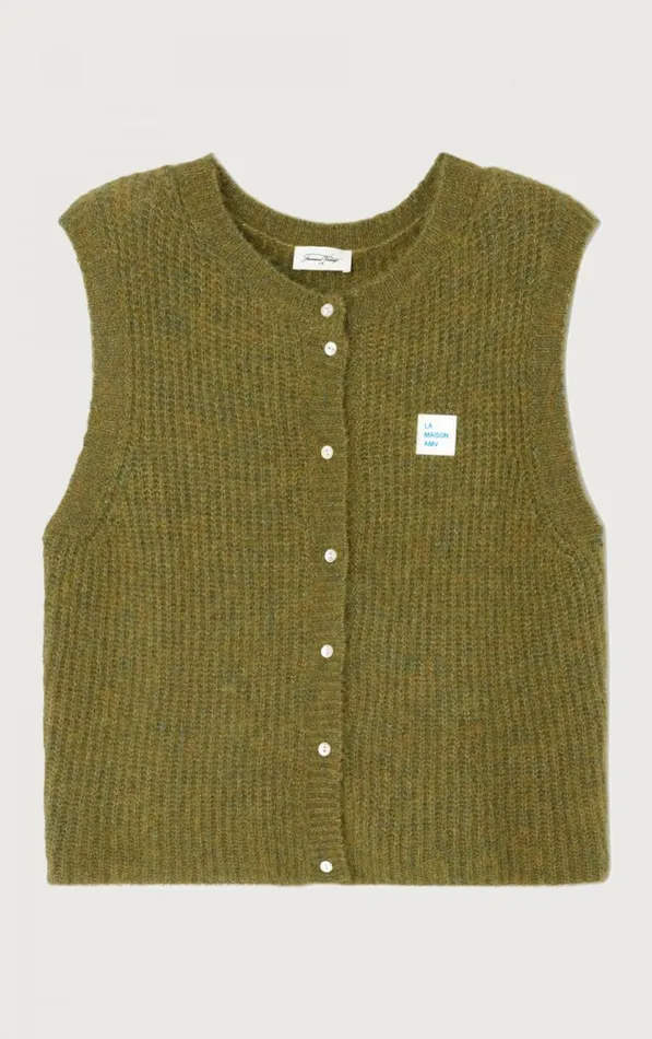 American Vintage Jumpers and Cardigans Women Cardigan East Melange Kiwi