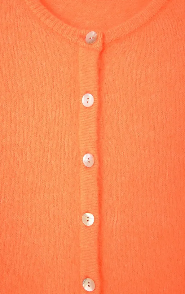 American Vintage Jumpers and Cardigans Women Cardigan Vitow Fluorescent Carrot Melange American Vintage Jumpers and Cardigans Women Cardigan Vitow Fluorescent Carrot Melange