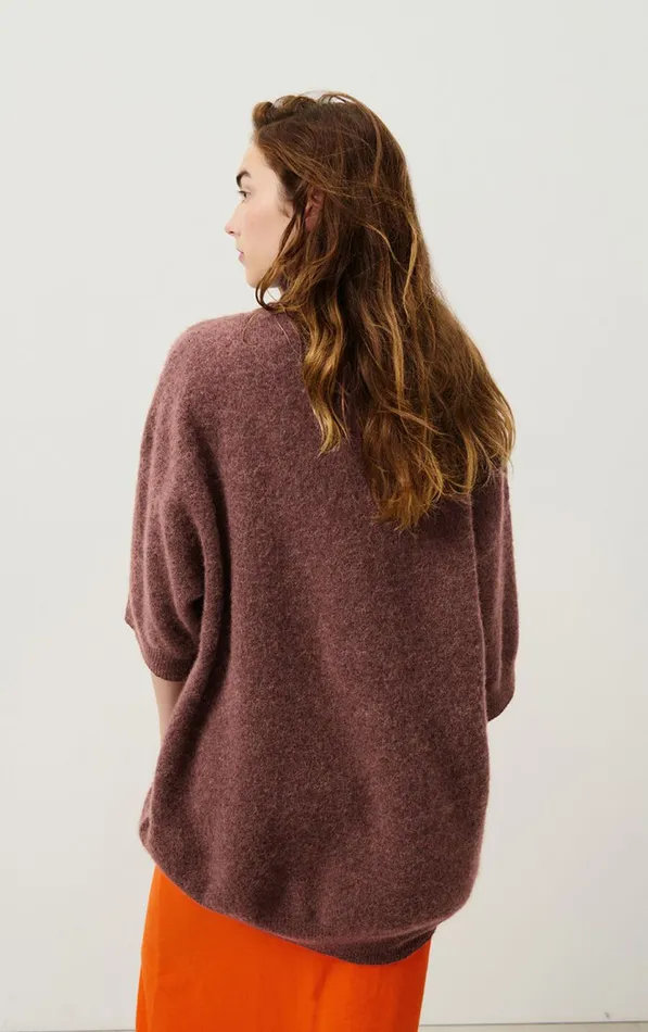 American Vintage Jumpers and Cardigans Women Jumper Vitow Choco Black Melange American Vintage Jumpers and Cardigans Women Jumper Vitow Choco Black Melange
