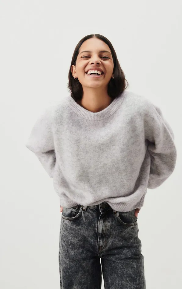 American Vintage Jumpers and Cardigans Women Jumper Vitow Melange Light Grey