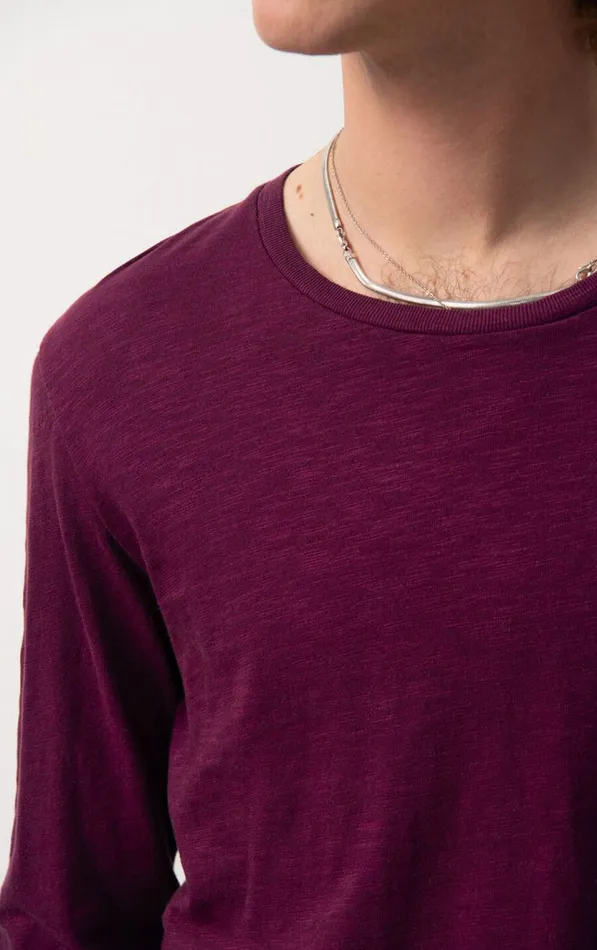 American Vintage Long Sleeve TShirts Men TShirt Bysapick Burgundy American Vintage Long Sleeve TShirts Men TShirt Bysapick Burgundy