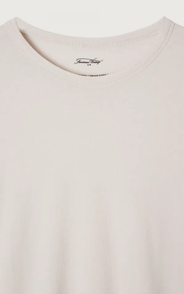 American Vintage Long Sleeve TShirts Men TShirt Devon Ecru Vintage American Vintage Long Sleeve TShirts Men TShirt Devon Ecru Vintage