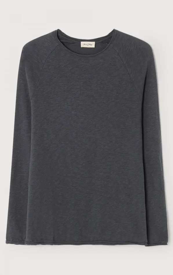 American Vintage Long Sleeve TShirts Men TShirt Sonoma Melange Charcoal American Vintage Long Sleeve TShirts Men TShirt Sonoma Melange Charcoal