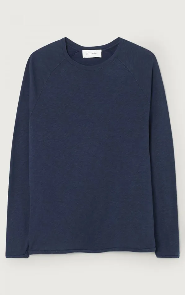 American Vintage Long Sleeve TShirts Men TShirt Sonoma Navy Vintage
