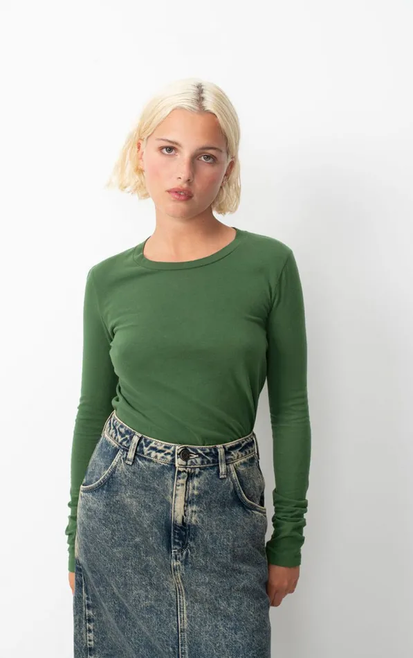 American Vintage Long Sleeve TShirts Women TShirt Gamipy Basil American Vintage Long Sleeve TShirts Women TShirt Gamipy Basil