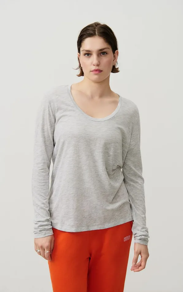 American Vintage Long Sleeve TShirts Women TShirt Jacksonville Polar Melange