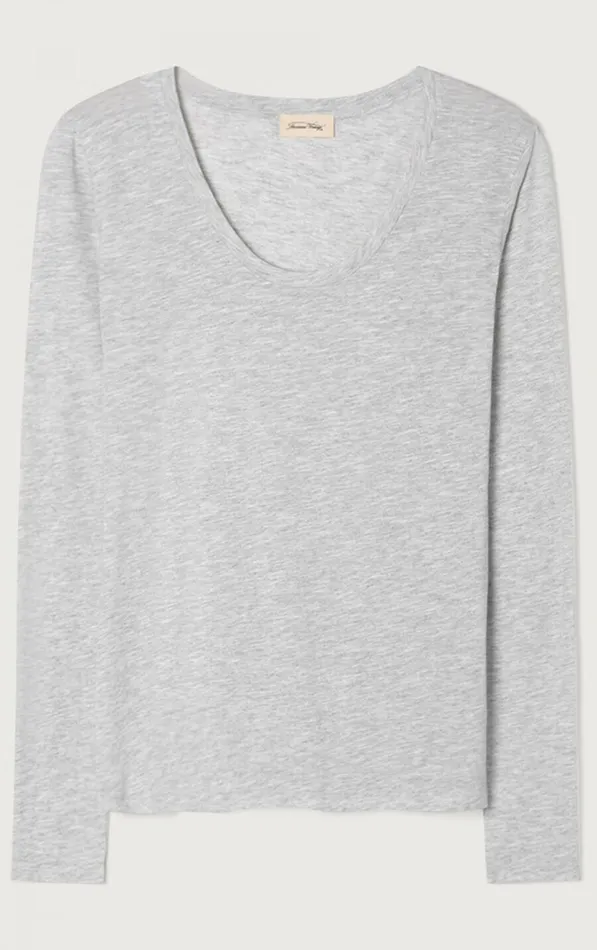 American Vintage Long Sleeve TShirts Women TShirt Jacksonville Polar Melange American Vintage Long Sleeve TShirts Women TShirt Jacksonville Polar Melange