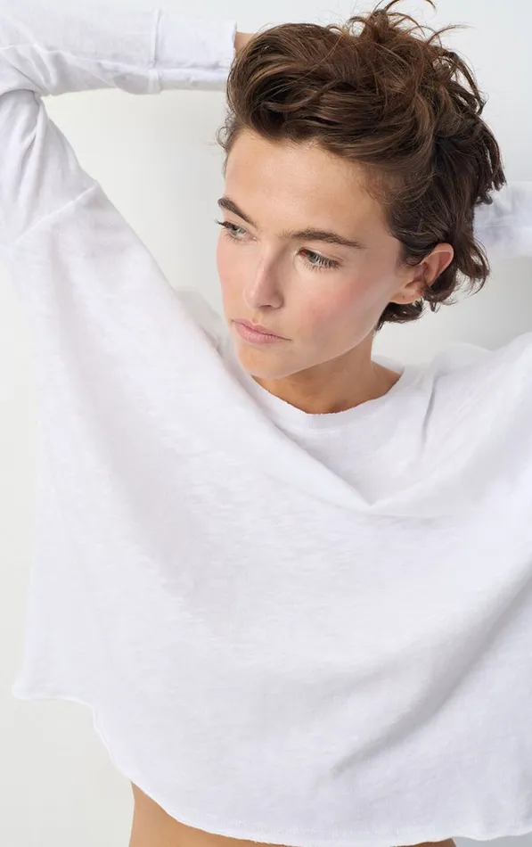 American Vintage Long Sleeve TShirts Women TShirt Sonoma White American Vintage Long Sleeve TShirts Women TShirt Sonoma White