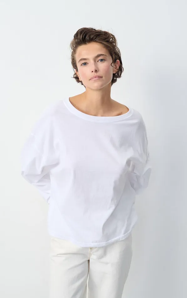 American Vintage Long Sleeve TShirts Women TShirt Vupaville White