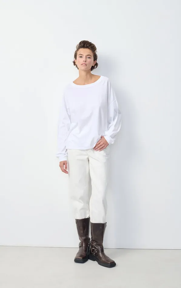 American Vintage Long Sleeve TShirts Women TShirt Vupaville White