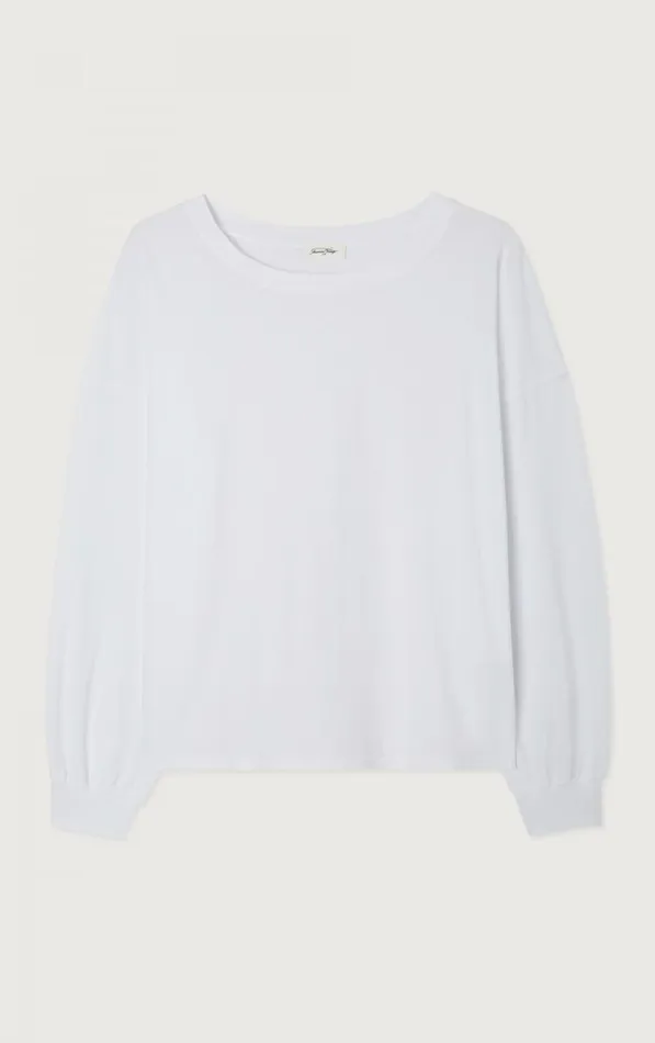 American Vintage Long Sleeve TShirts Women TShirt Vupaville White