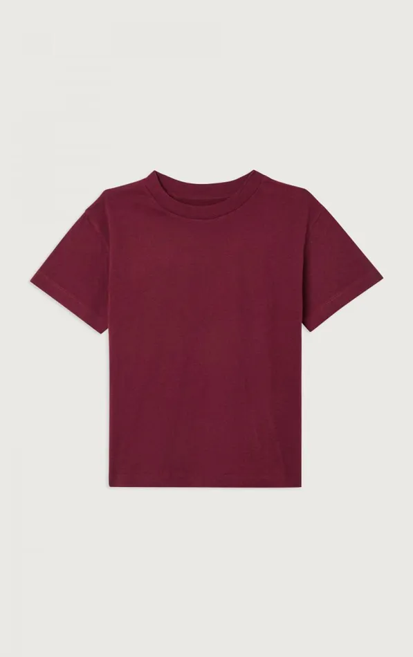 American Vintage Short Sleeve TShirts Kids TShirt Gamipy Vintage Burgundy
