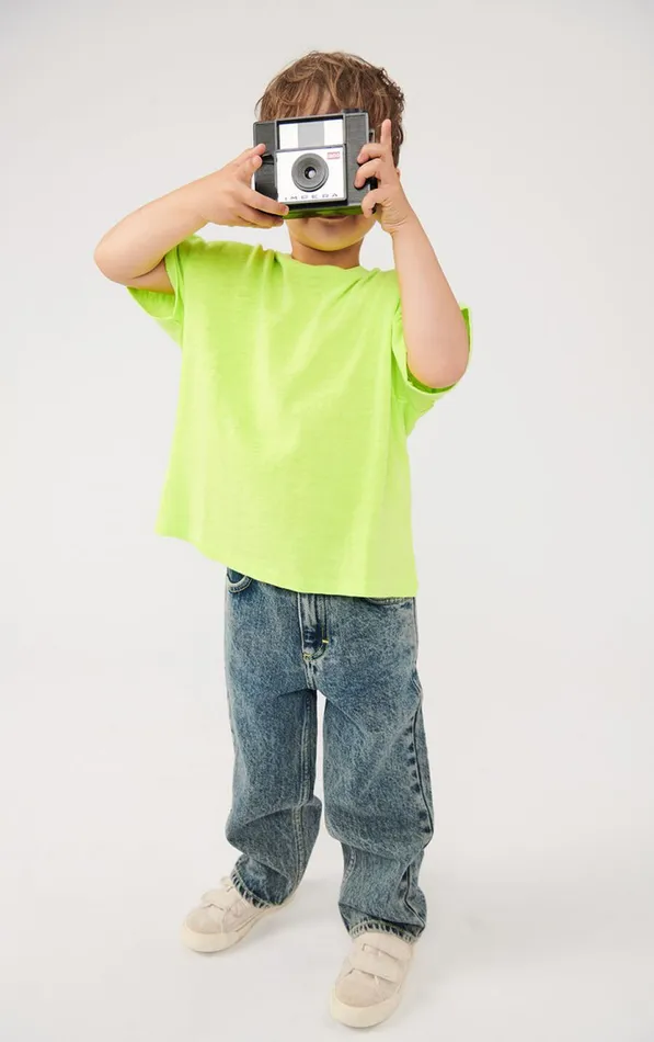 American Vintage Short Sleeve TShirts Kids TShirt Sonoma Neon Yellow