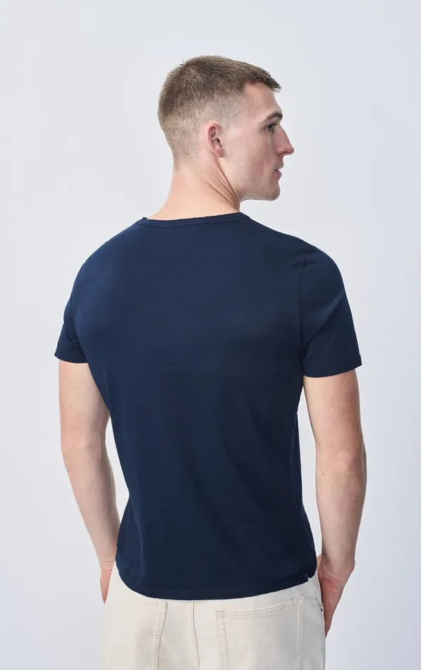 American Vintage Short Sleeve TShirts Men TShirt Decatur Navy American Vintage Short Sleeve TShirts Men TShirt Decatur Navy