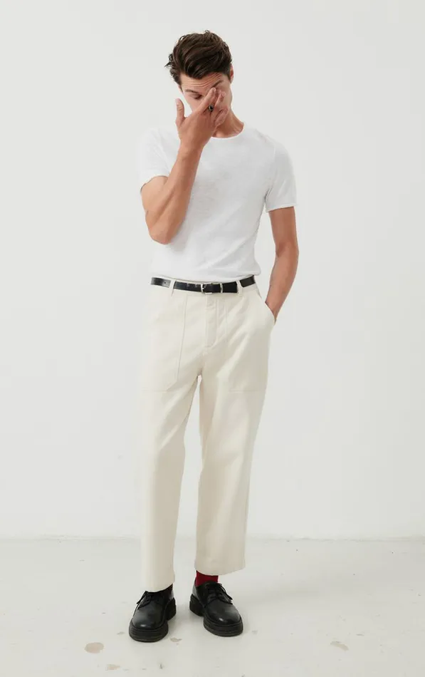 American Vintage Short Sleeve TShirts Men TShirt Sonoma White American Vintage Short Sleeve TShirts Men TShirt Sonoma White