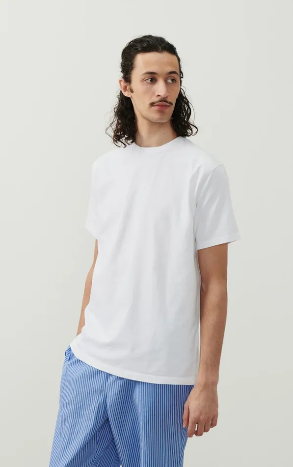 American Vintage Short Sleeve TShirts WomenMen TShirt Fizvalley 034Bonjour Malibu034 White