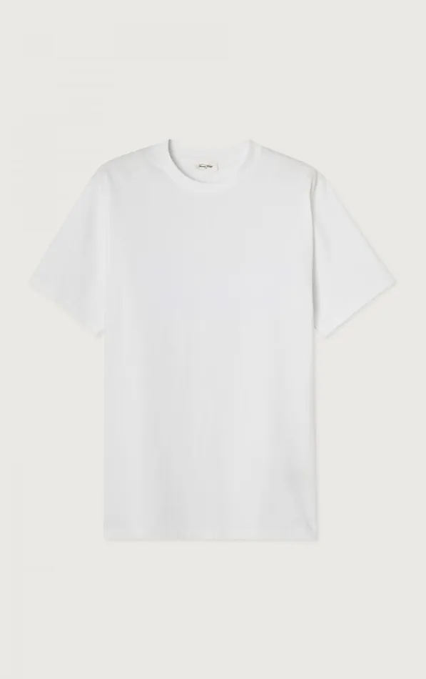 American Vintage Short Sleeve TShirts WomenMen TShirt Fizvalley 034Bonjour Malibu034 White