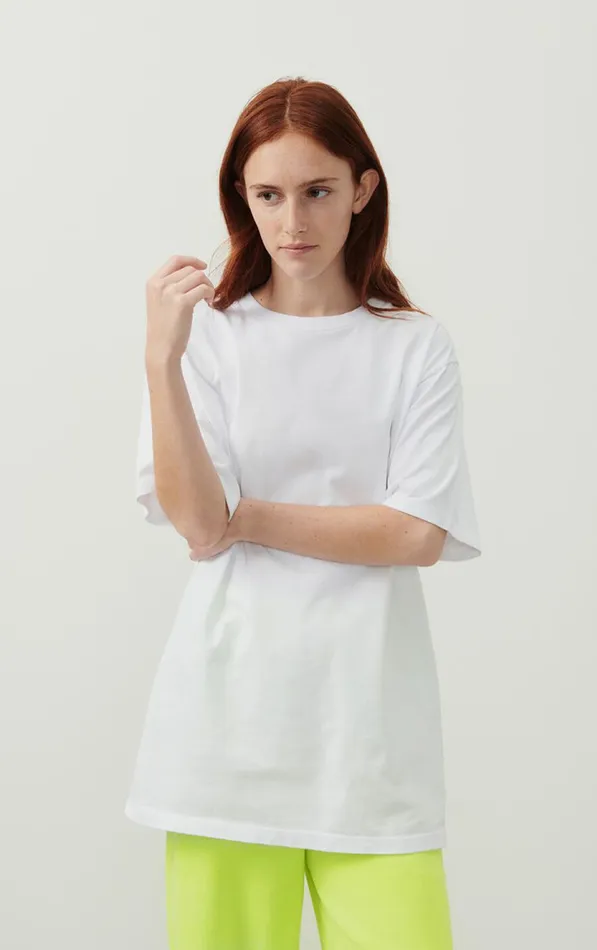 American Vintage Short Sleeve TShirts WomenMen TShirt Fizvalley 034Bonjour Malibu034 White