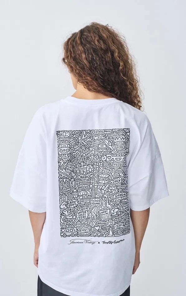 American Vintage Short Sleeve TShirts WomenMen TShirt Timothy Goodman White American Vintage Short Sleeve TShirts WomenMen TShirt Timothy Goodman White