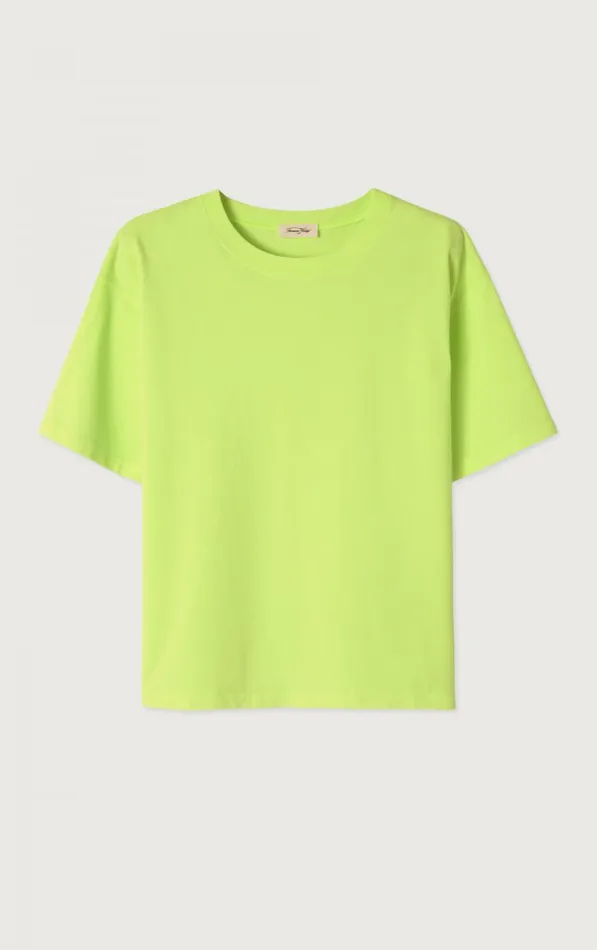 American Vintage Short Sleeve TShirts Women TShirt Fizvalley Fluorescent Mimosa